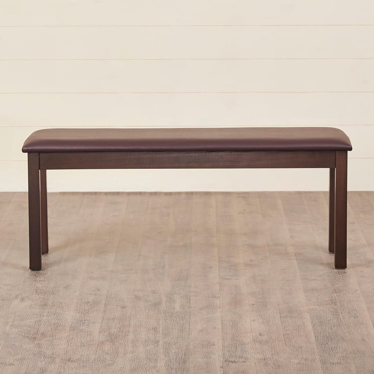 Spectra Solid Wood 6-Seater Dining Set with Chairs and Bench - Brown