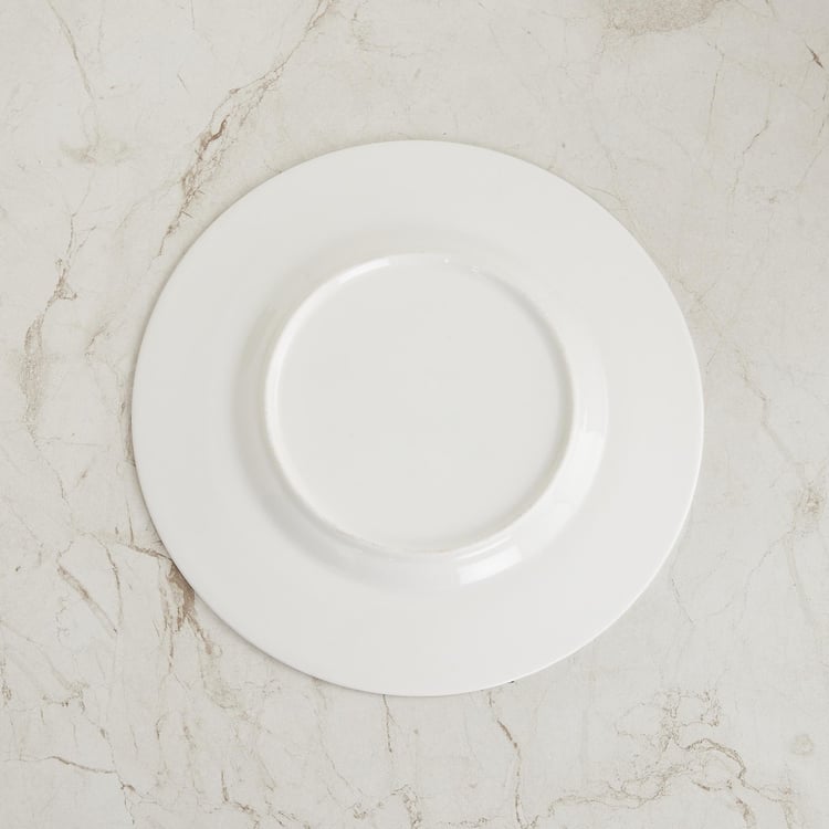 Foley White Printed Bone China Side Plate - 20cm