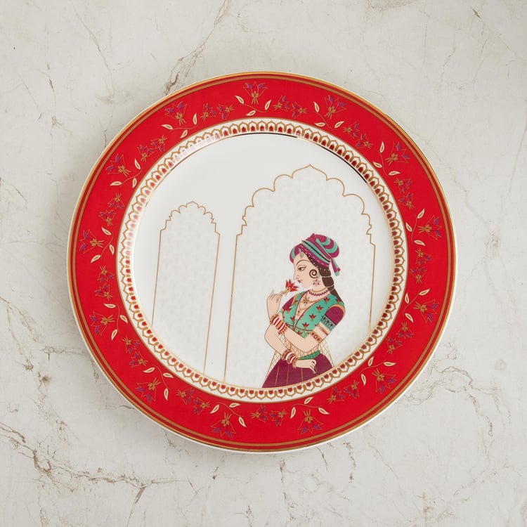 Foley White Rani Print Bone China Dinner Plate - 10.5cm