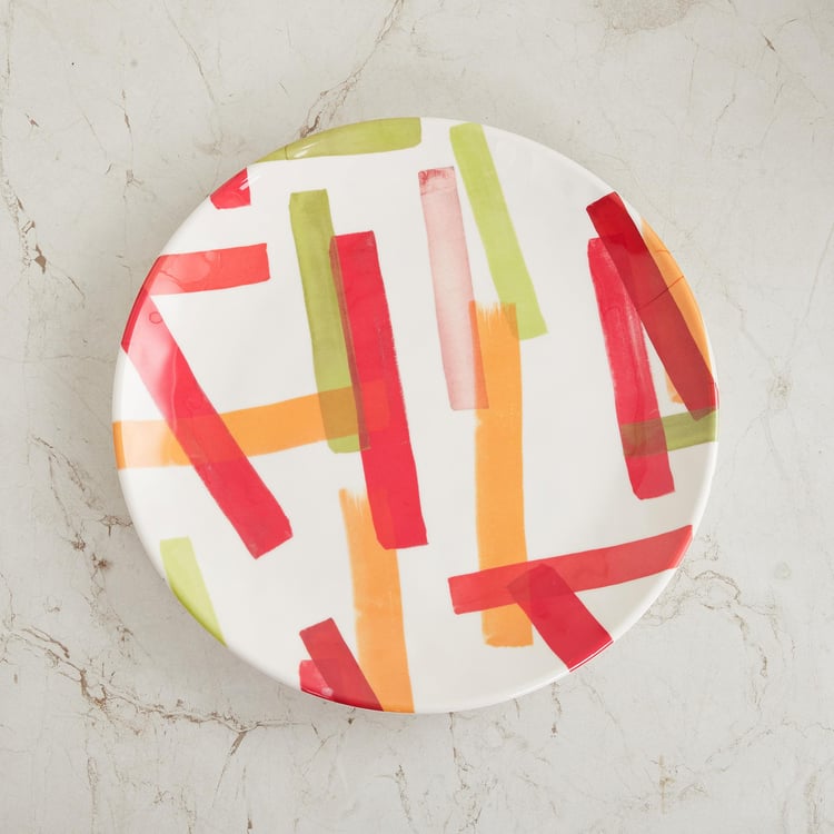 Truffles Multicolor Printed Melamine Dinner Plate - 28cm