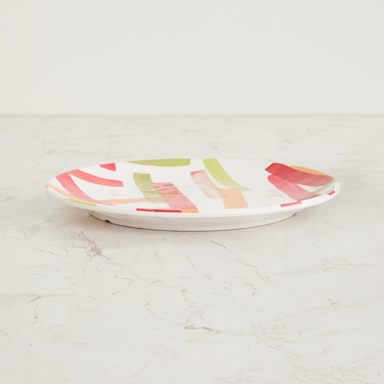 Truffles Multicolor Printed Melamine Dinner Plate - 28cm