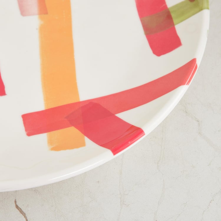 Truffles Multicolor Printed Melamine Dinner Plate - 28cm