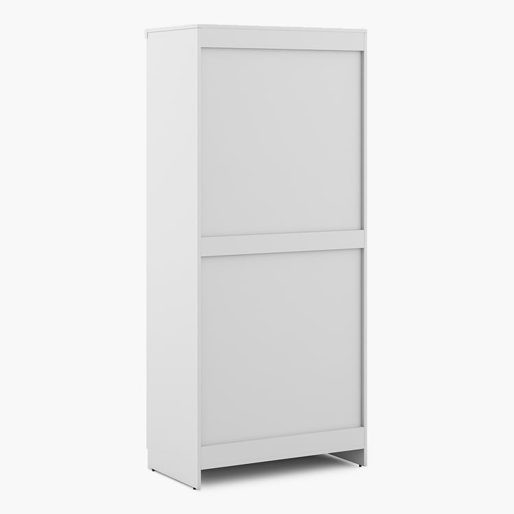 Helios Reynan 2-Door Wardrobe with Mirror - White