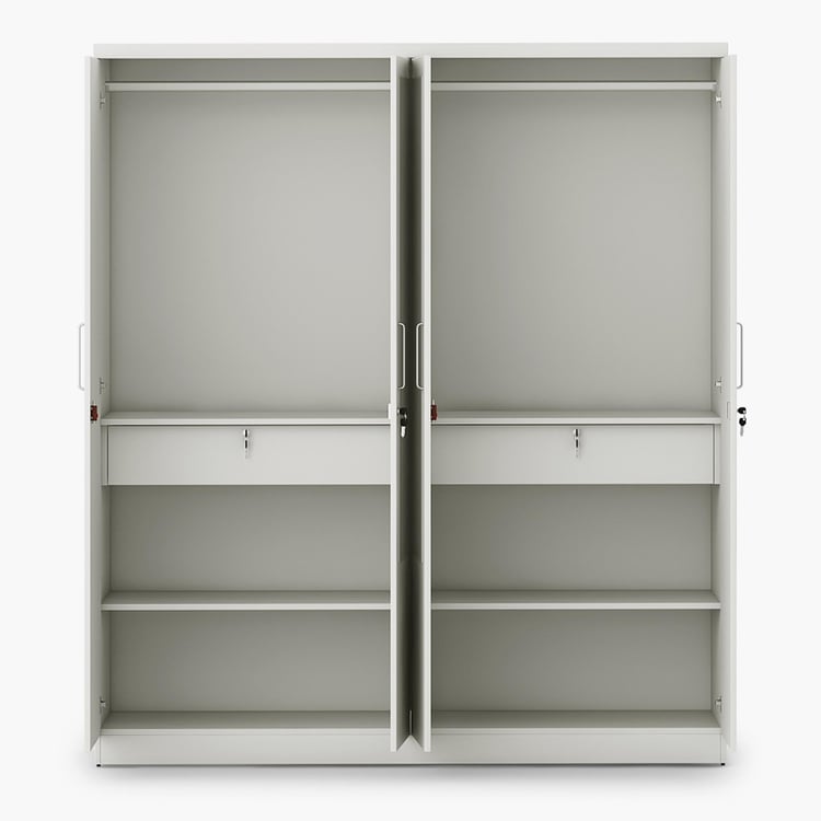 Helios Reynan 4-Door Wardrobe - White