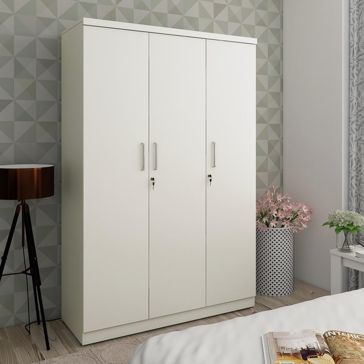 Helios Reynan 3-Door Wardrobe - White