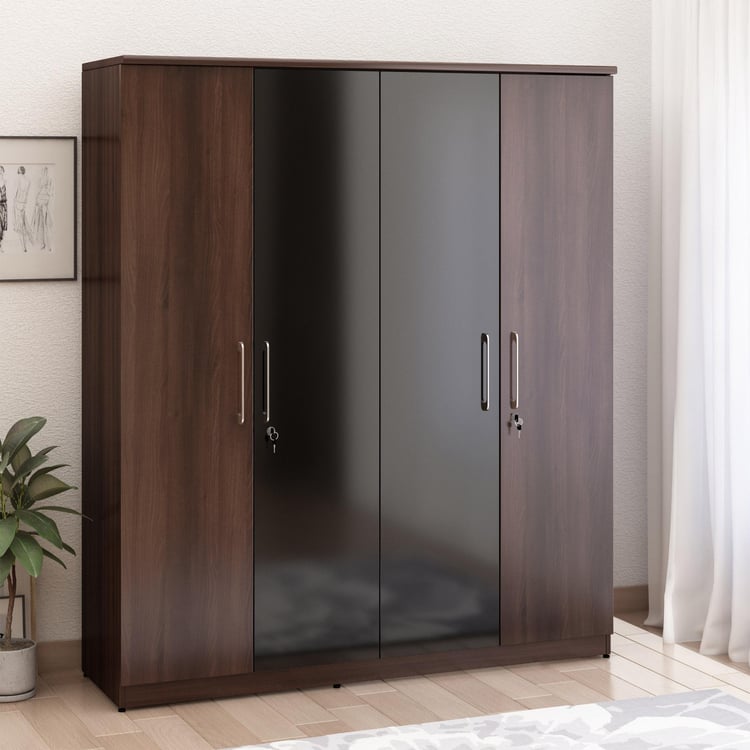 Clover Particle Wood 4 Door Swing Wardrobe