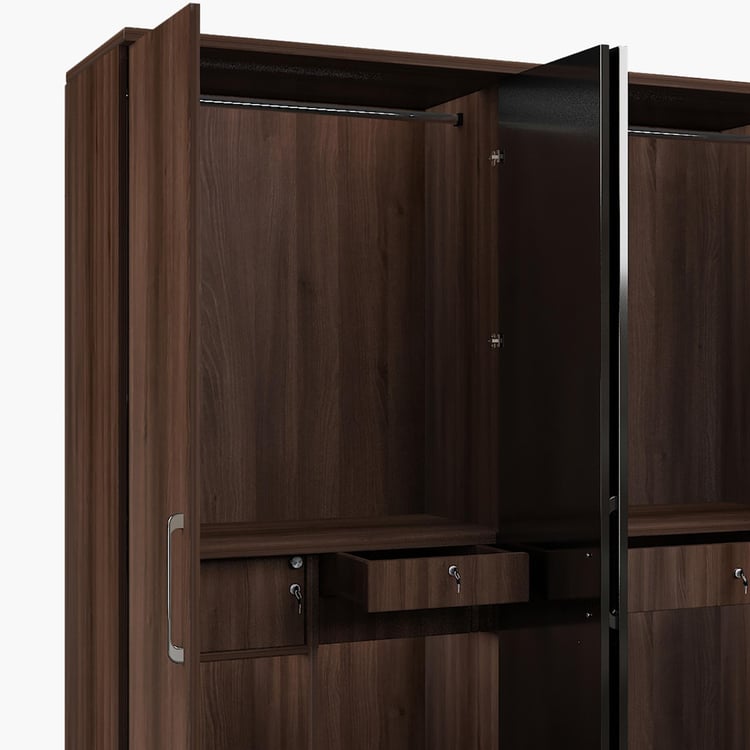 Clover Particle Wood 4 Door Swing Wardrobe