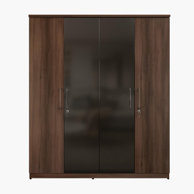 Clover Particle Wood 4 Door Swing Wardrobe
