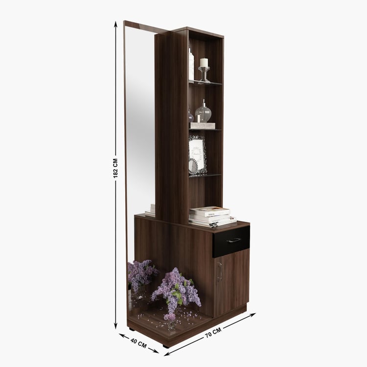 Clover Engineered Wood Dressing Table with Mirror