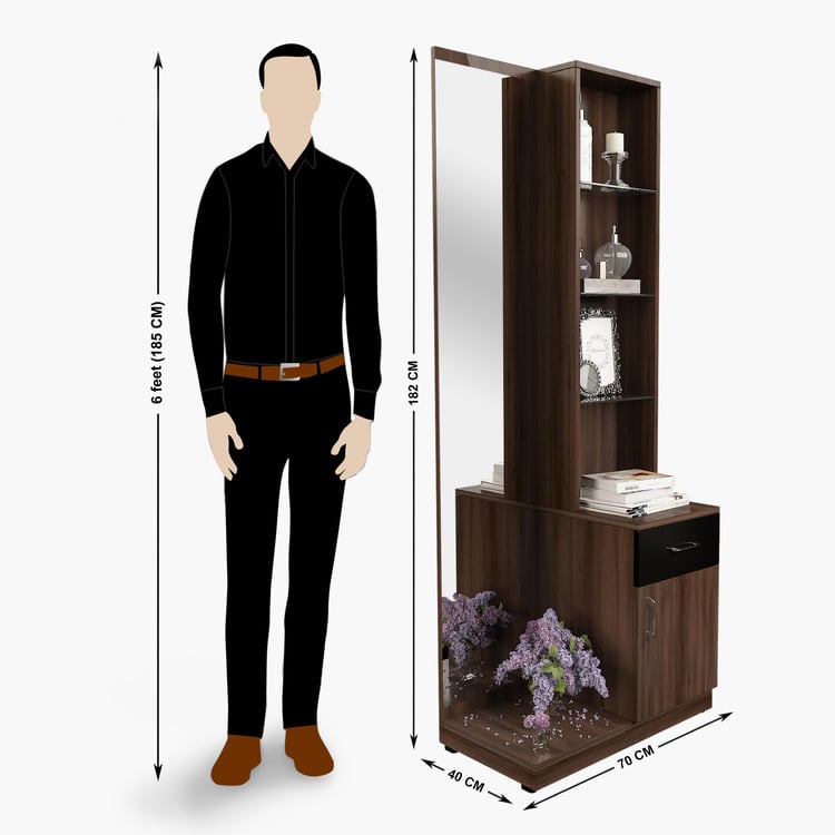 Clover Engineered Wood Dressing Table with Mirror