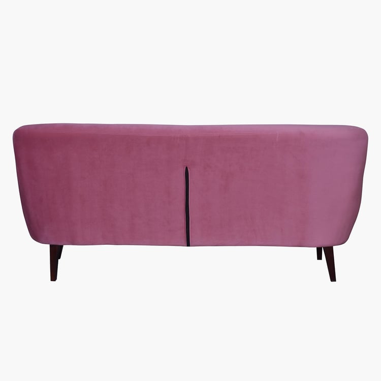 Riki Velvet 3-Seater Sofa - Pink
