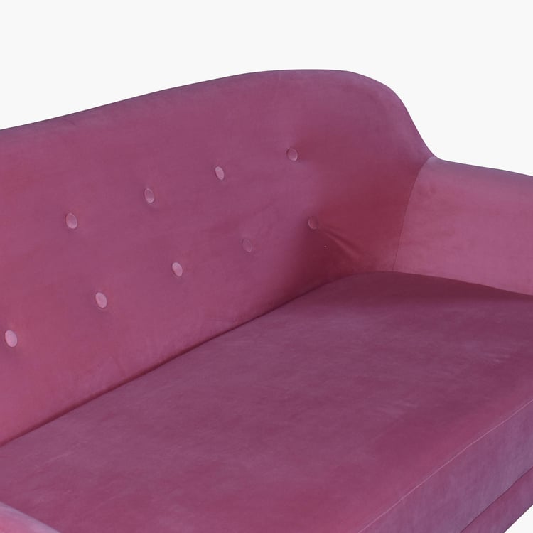 Riki Velvet 3-Seater Sofa - Pink