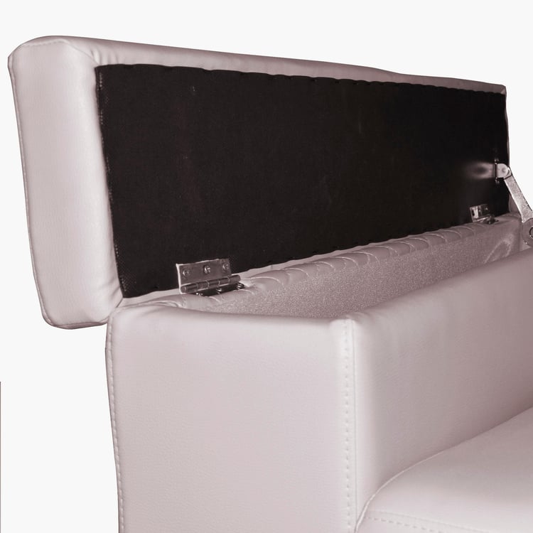 Spectra Faux Leather 1-Seater Sofa - Beige