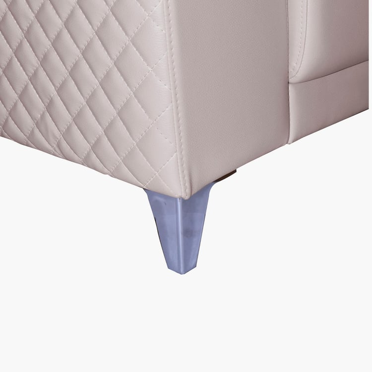 Spectra Faux Leather 1-Seater Sofa - Beige