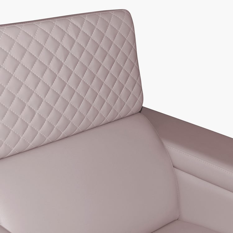 Spectra Faux Leather 1-Seater Sofa - Beige