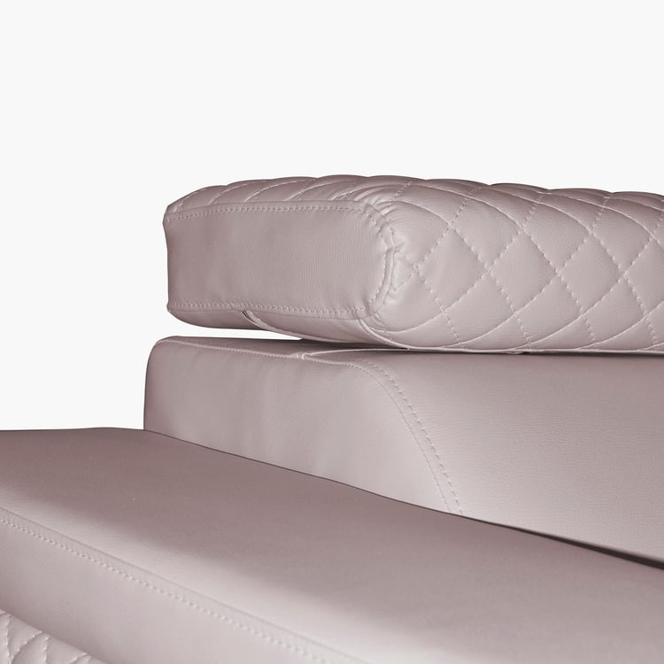 Spectra Faux Leather 1-Seater Sofa - Beige