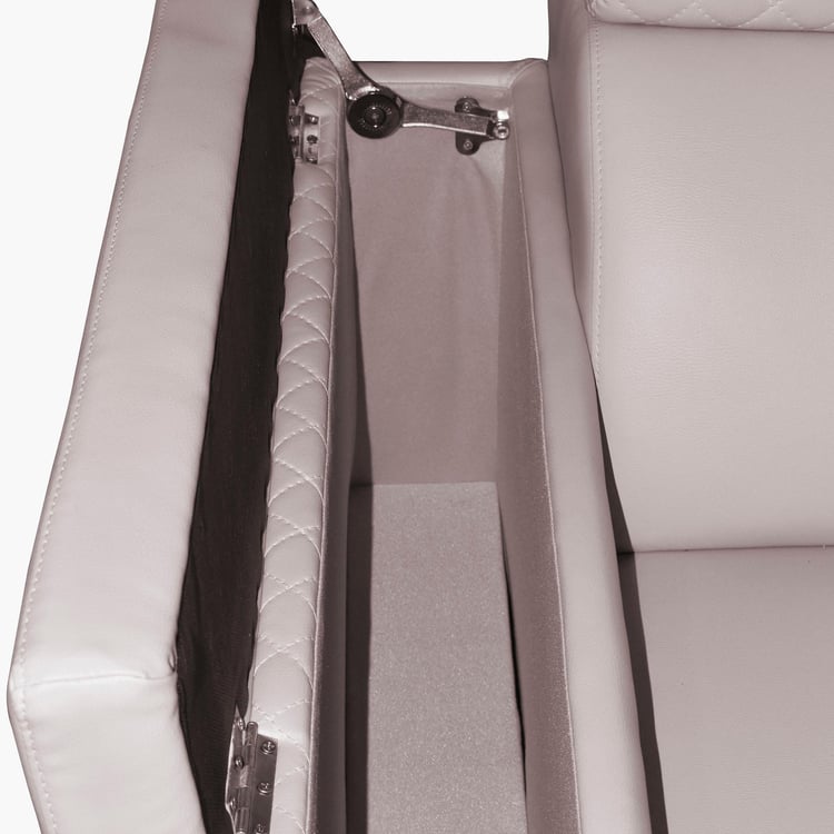 Spectra Faux Leather 1-Seater Sofa - Beige