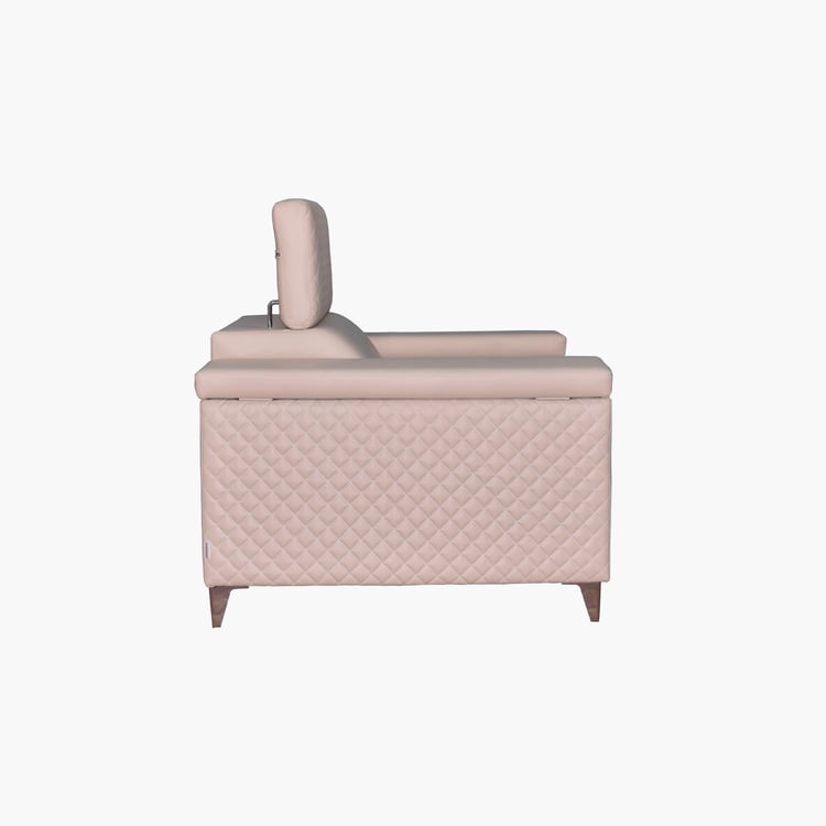 Spectra Faux Leather 1-Seater Sofa - Beige