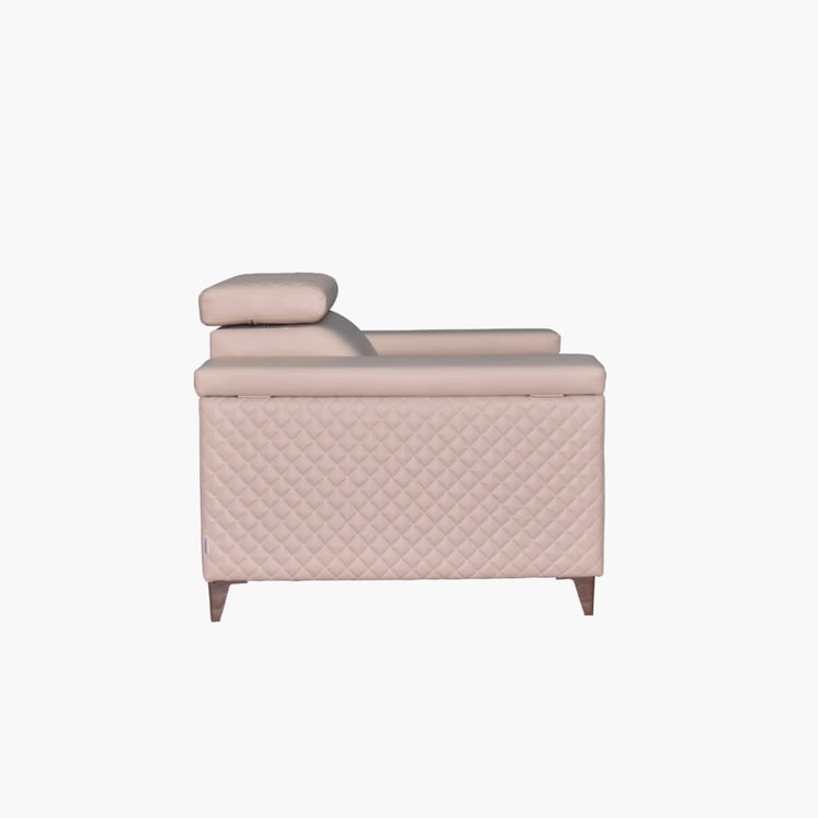 Spectra Faux Leather 1-Seater Sofa - Beige