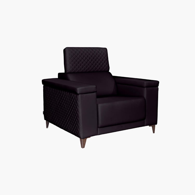 Spectra Faux Leather 1-Seater Sofa - Brown