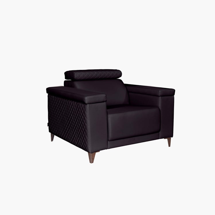 Spectra Faux Leather 1-Seater Sofa - Brown