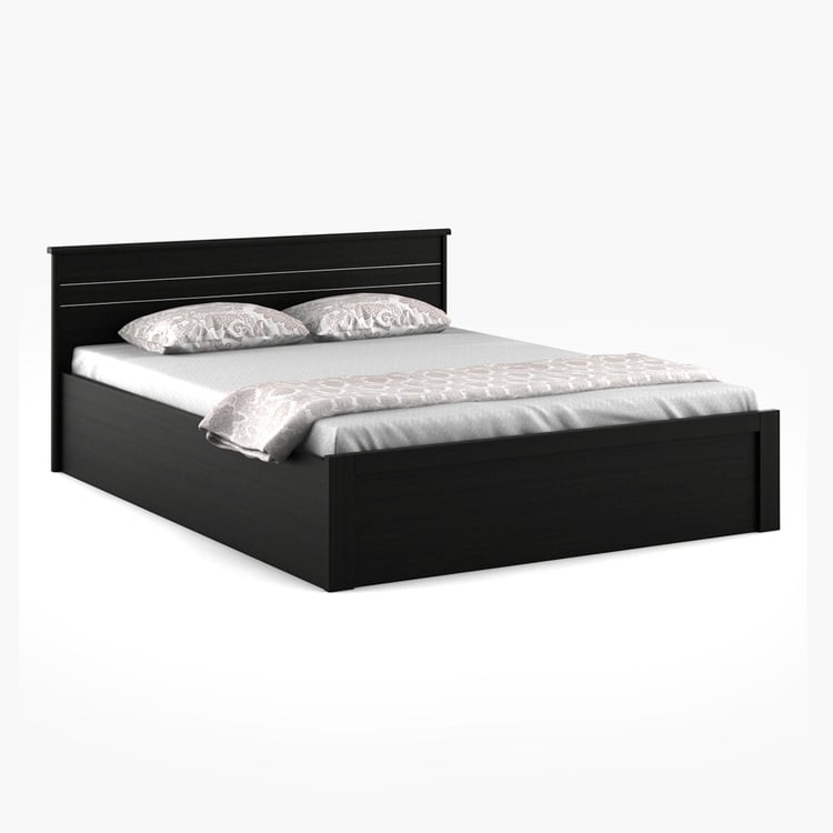 Helios Rhine Rennes King Bed with Hydraulic Storage - Black