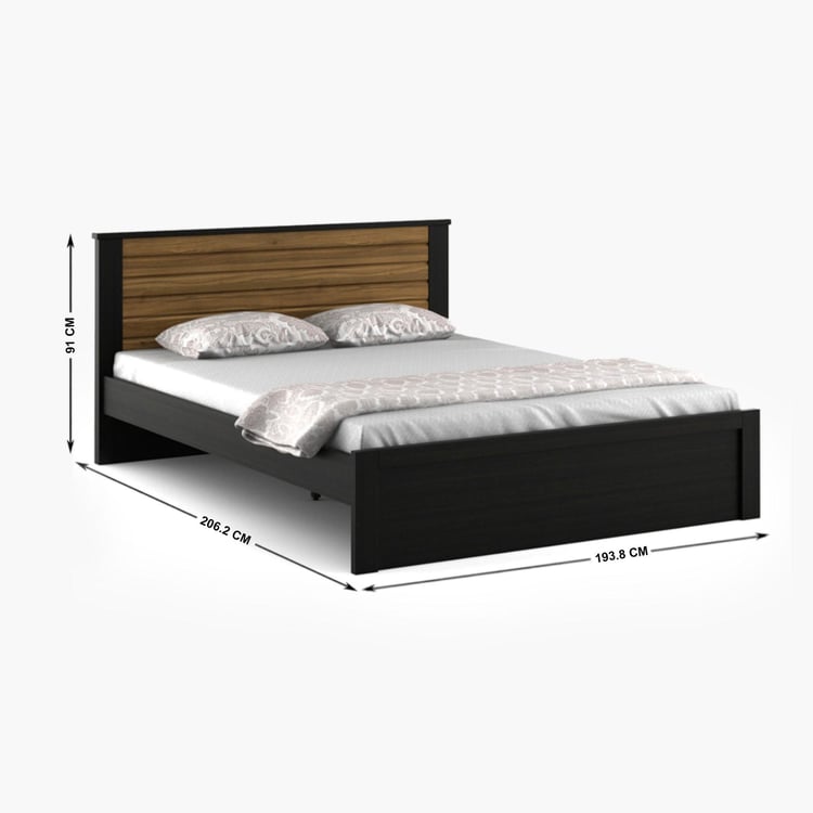 Helios Rhine Lyon King Bed - Black