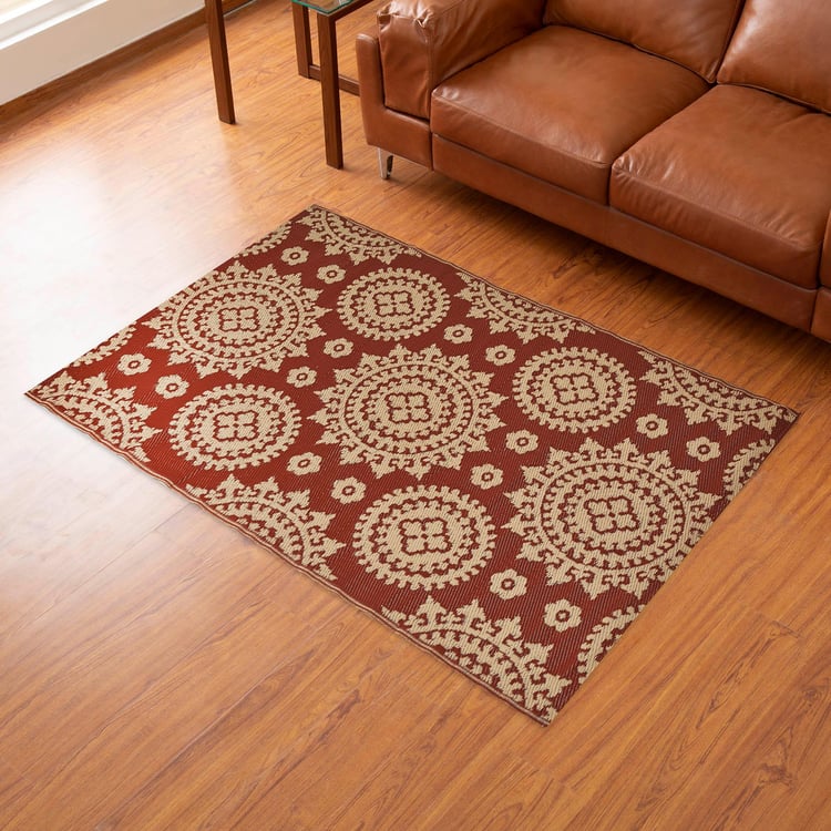 Canterbury Textured Polypropylene Multicolour Woven Mat - 120x180 cm