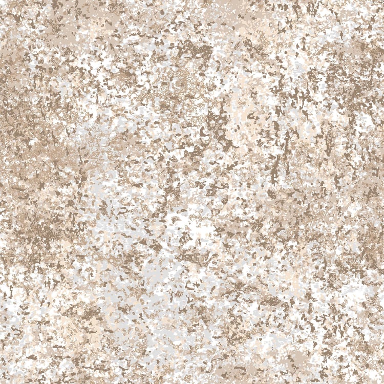 Miami - Beige Printed Cotton Double Bedsheet Set - 3Pcs