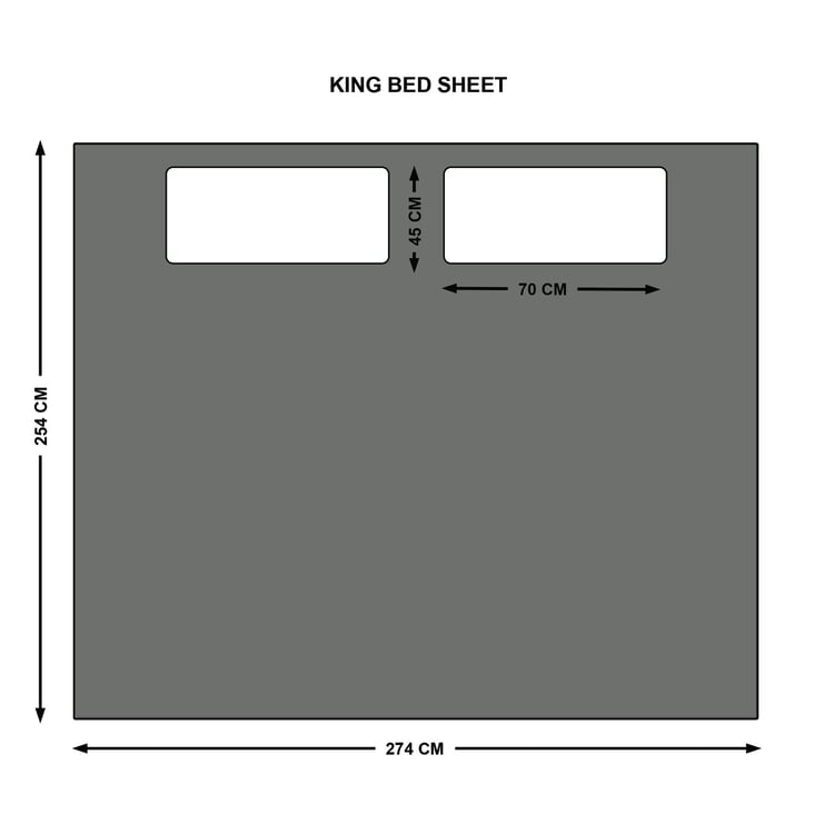 Miami - Beige Printed Cotton Double Bedsheet Set - 3Pcs