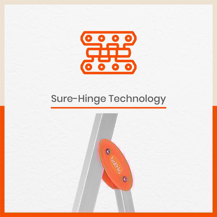 BATHLA Advance 6-Step Foldable Ladder with Sure-Hinge Technology