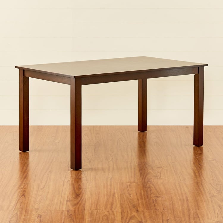 Cornell Brown Engineered Wood 6 Seater Dining Table Set With 4 Chairs And 1 Bench