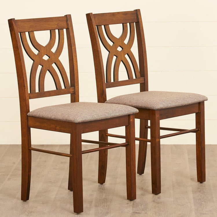 Quadro 4-Seater Dining Set with Chairs and Bench - Brown