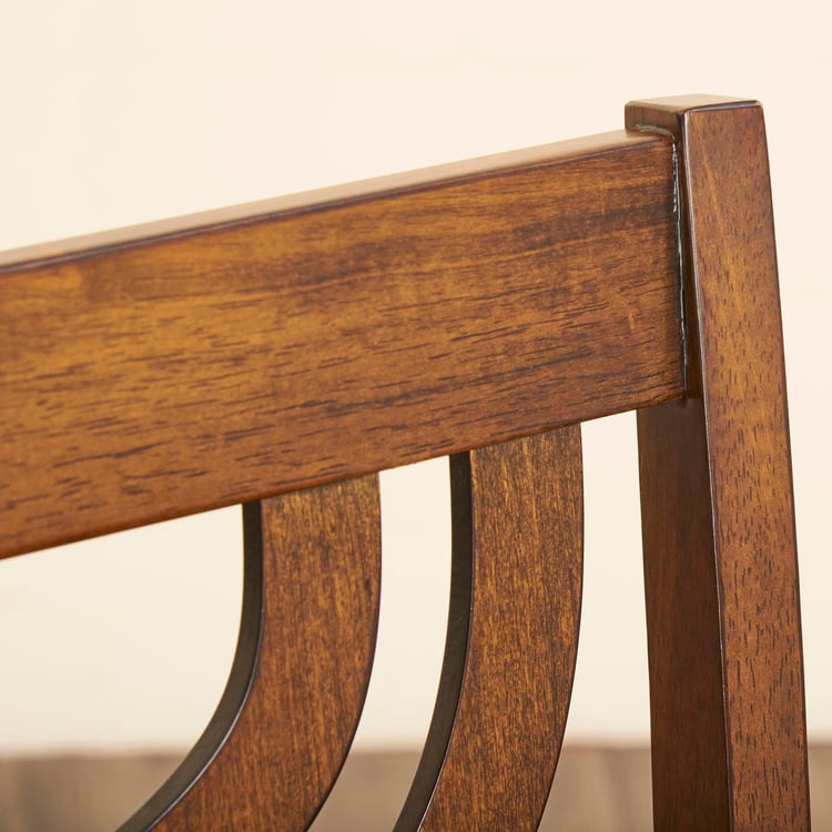 Quadro 4-Seater Dining Set with Chairs and Bench - Brown