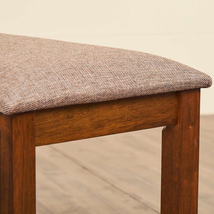 Quadro 4-Seater Dining Set with Chairs and Bench - Brown