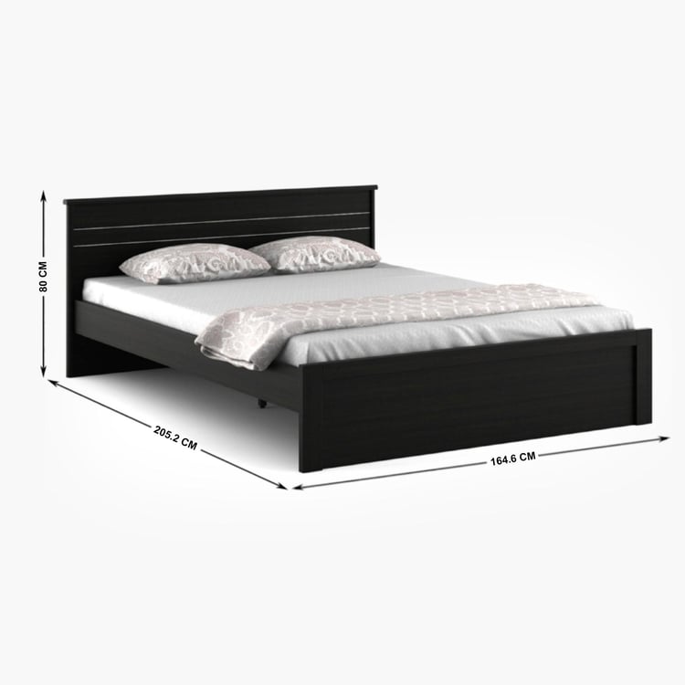 Helios Rhine Rennes Queen Bed - Black