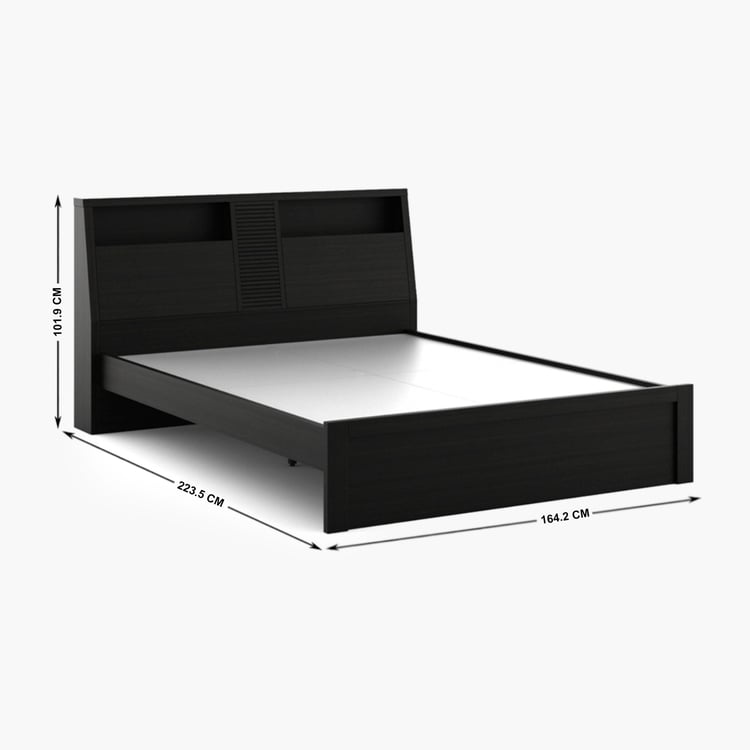 Helios Rhine Nancy Queen Bed - Black