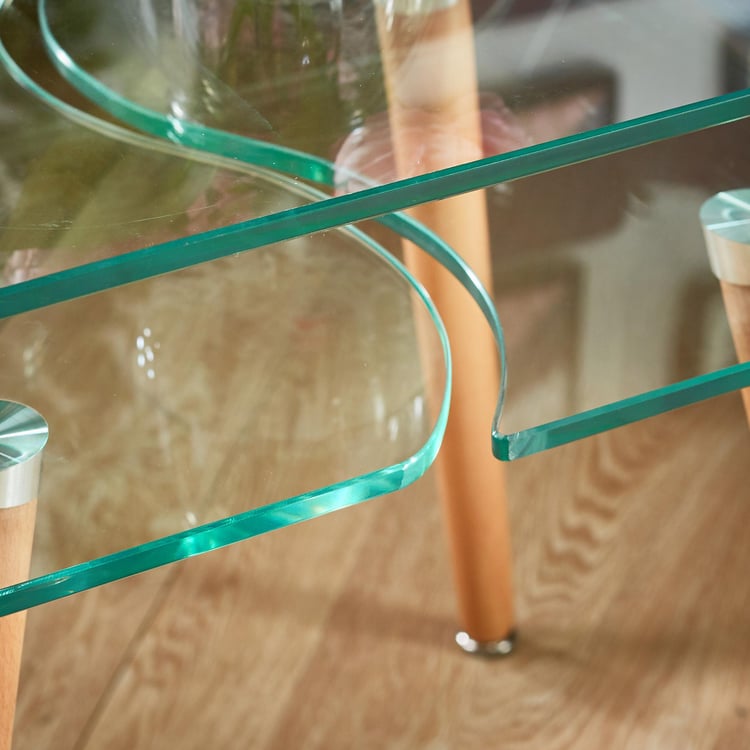 Theon Glass End Table - Clear