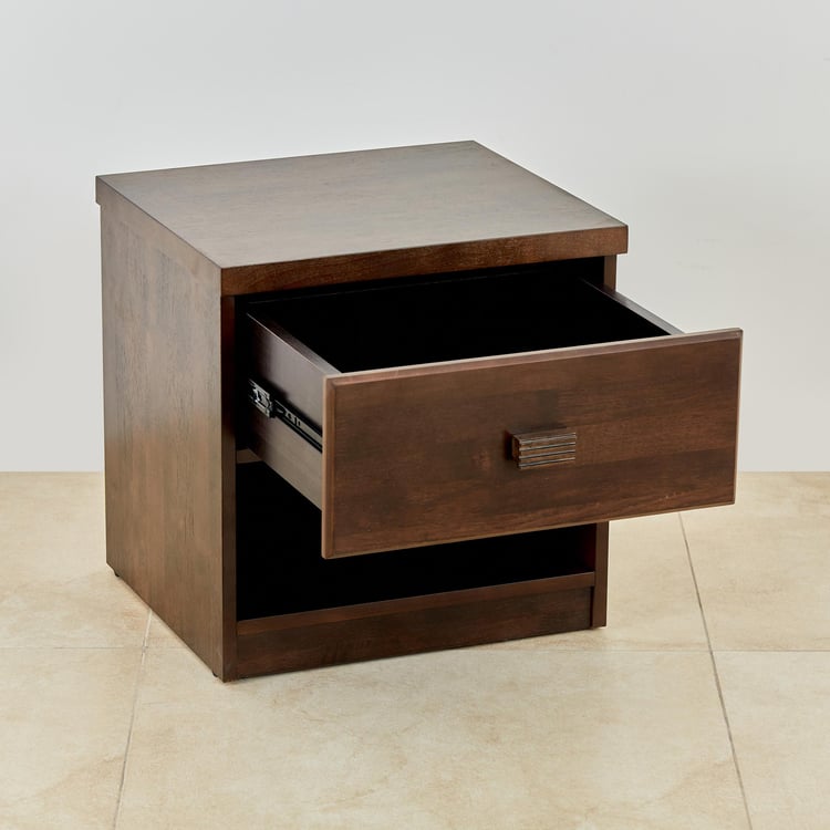 Takeshi Bed Side Table with Drawer - Brown