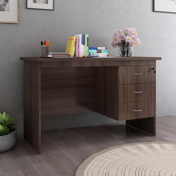 Helios Jane Study Desk with Drawer - Brown