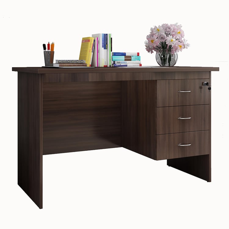 Helios Jane Study Desk with Drawer - Brown