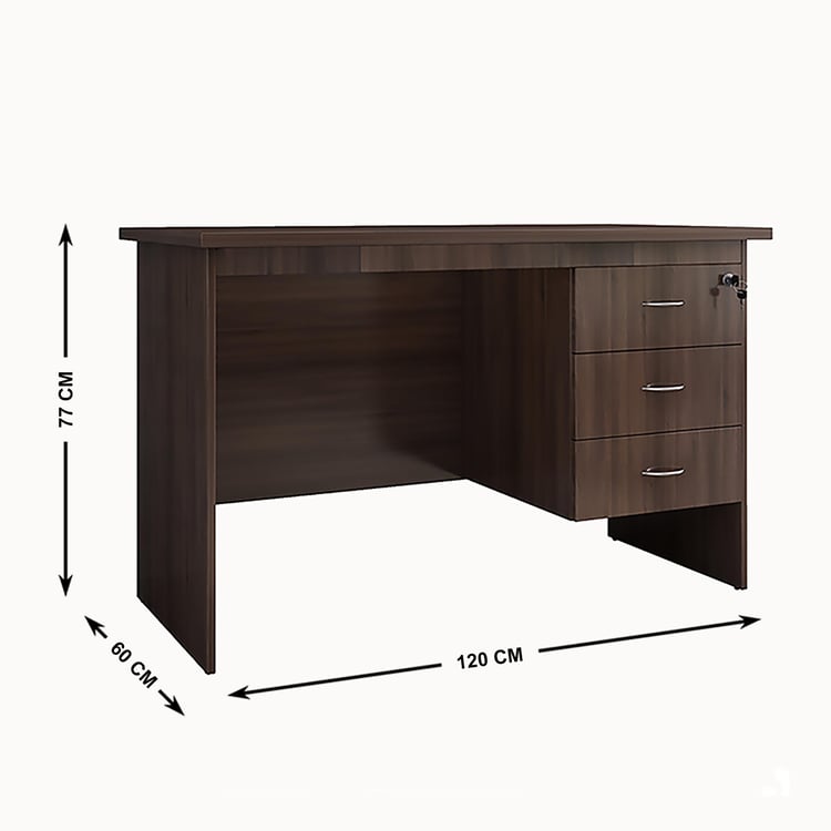Helios Jane Study Desk with Drawer - Brown