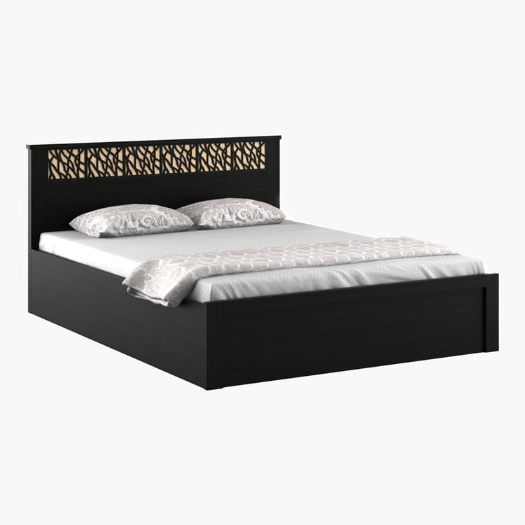 Helios Rhine Ivry King Bed with Hydraulic Storage - Brown