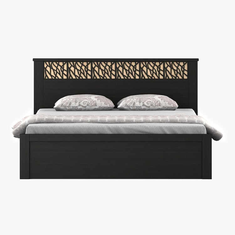 Helios Rhine Ivry King Bed with Hydraulic Storage - Brown