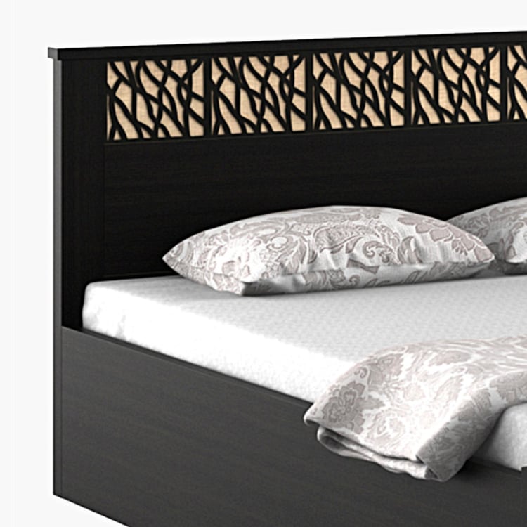 Helios Rhine Ivry King Bed with Hydraulic Storage - Brown