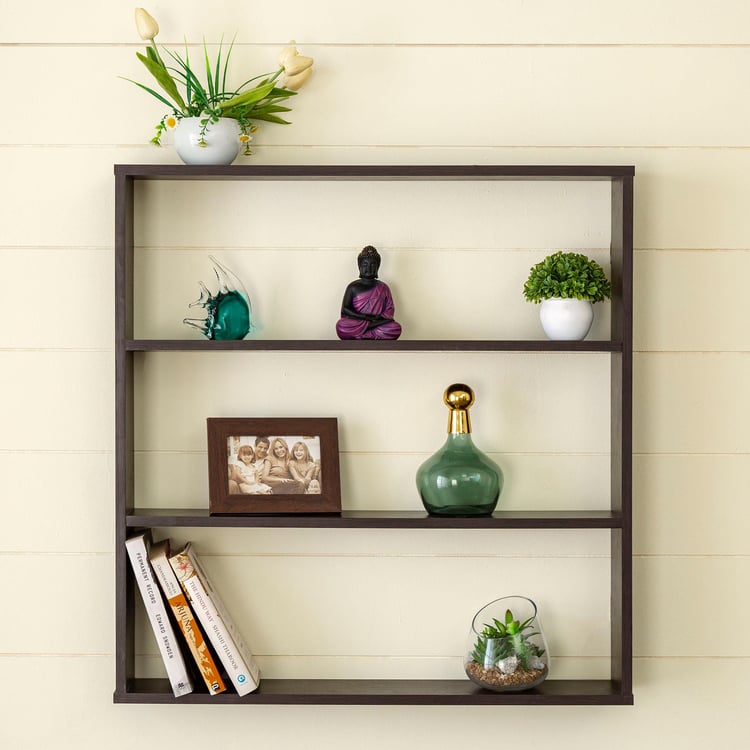 Helios Cucina 3-Tier Wall Shelf - Brown