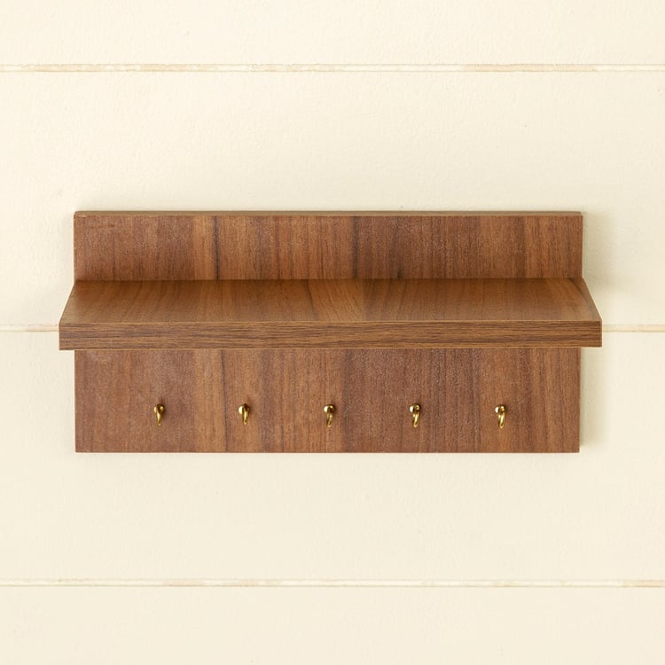 Helios Lucia Key Wall Shelf - Brown