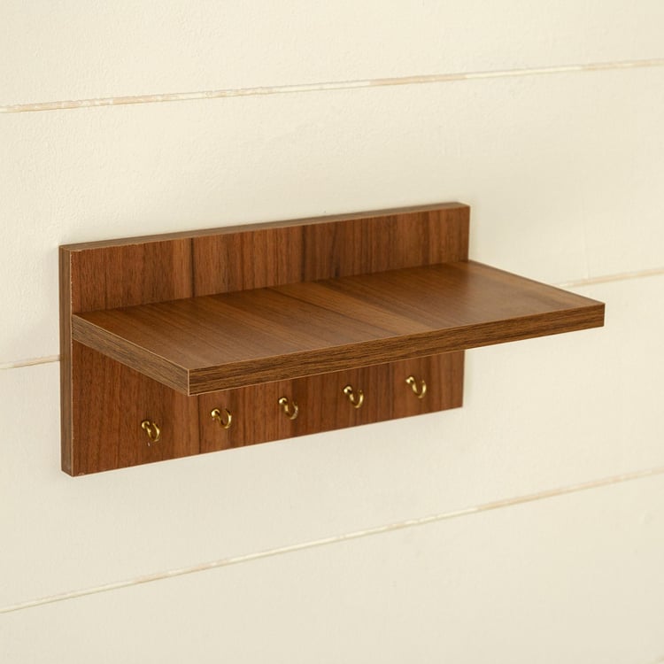 Helios Lucia Key Wall Shelf - Brown