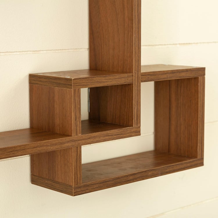 Helios Ruby Wall Shelf - Brown