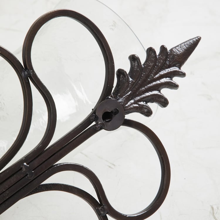 Fiesta Black Metal and Glass Single Sconce